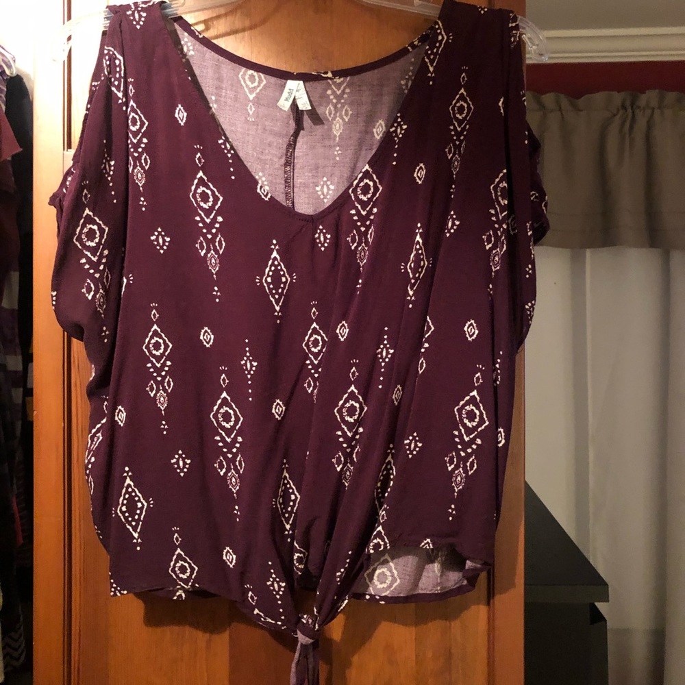 Mudd tie crop top